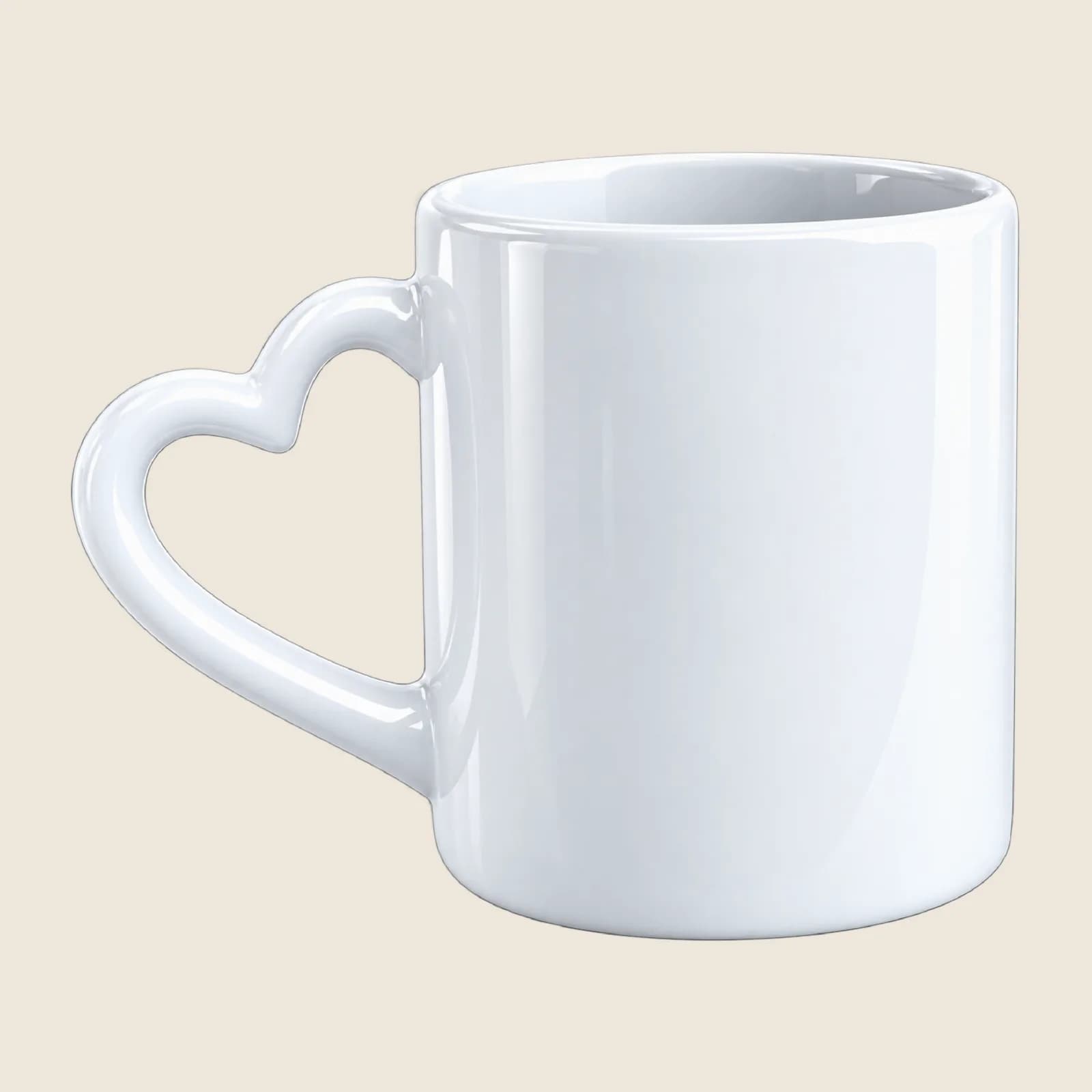 Mug anse cœur personnalisé